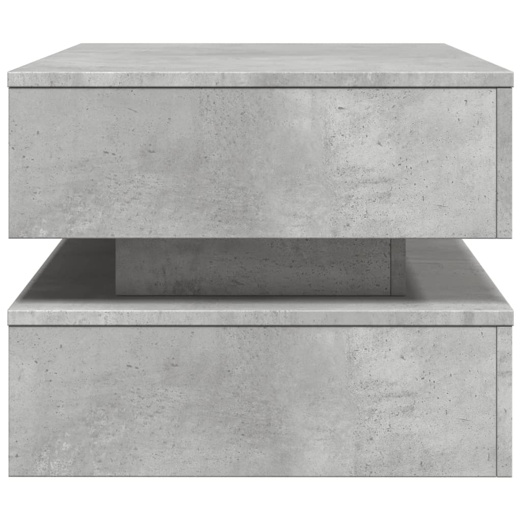 Coffee Table With Led Lights 90X50X40 Cm