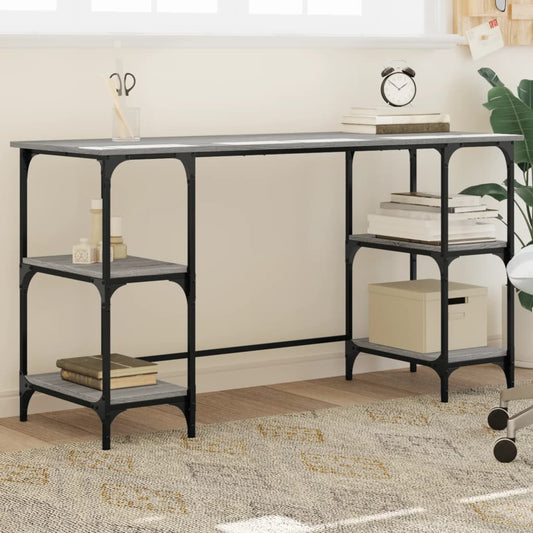 Desk 140X50X75 Cm Metal And Engineered Wood
