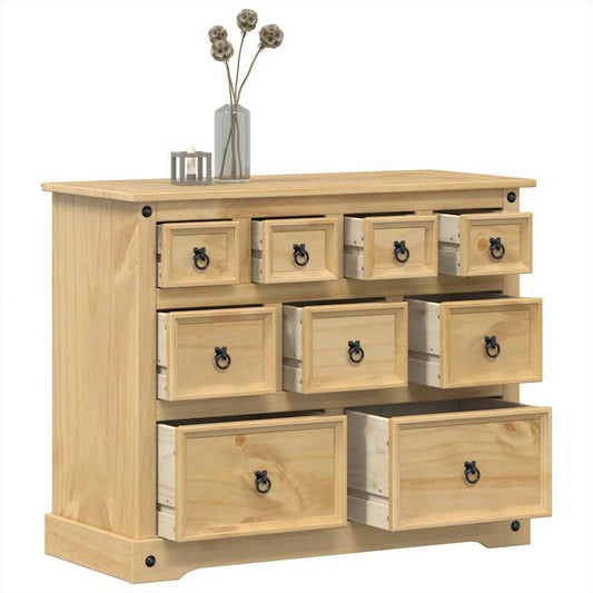 Chest Of Drawers Corona 101X45X82 Cm Solid Wood Pine