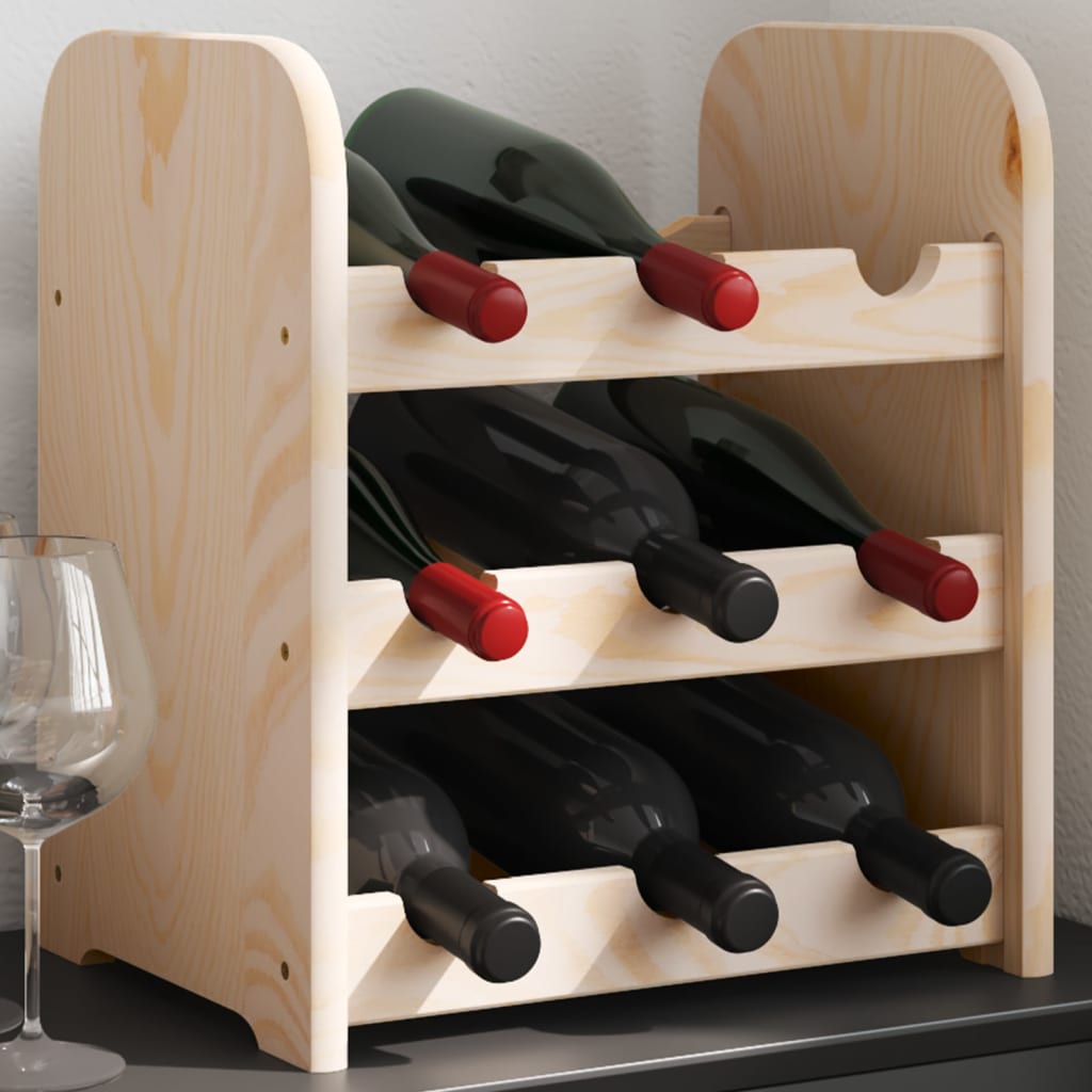 Wine Rack 43X25X37 Cm Solid Wood Pine