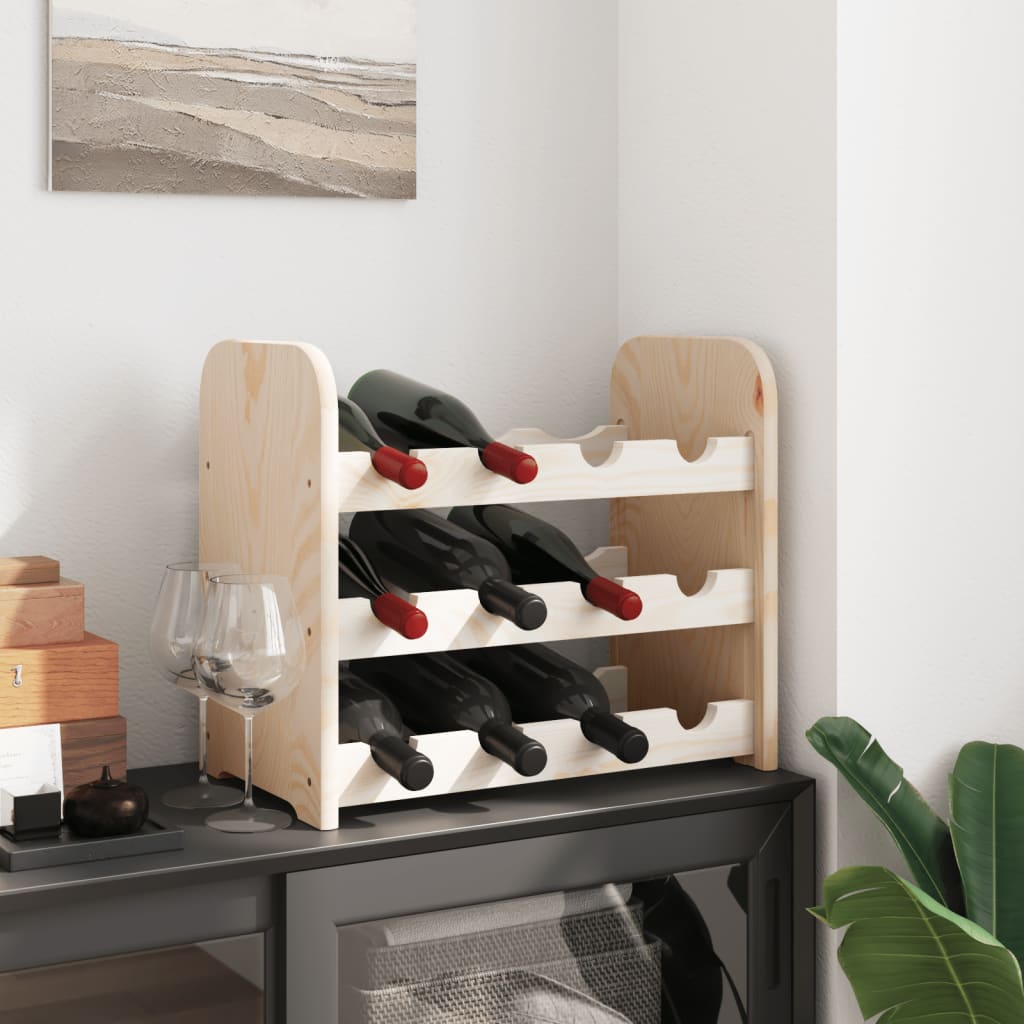 Wine Rack 43X25X37 Cm Solid Wood Pine
