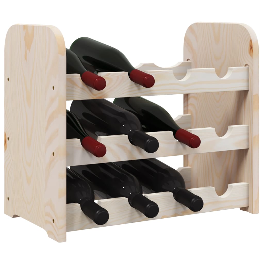Wine Rack 43X25X37 Cm Solid Wood Pine