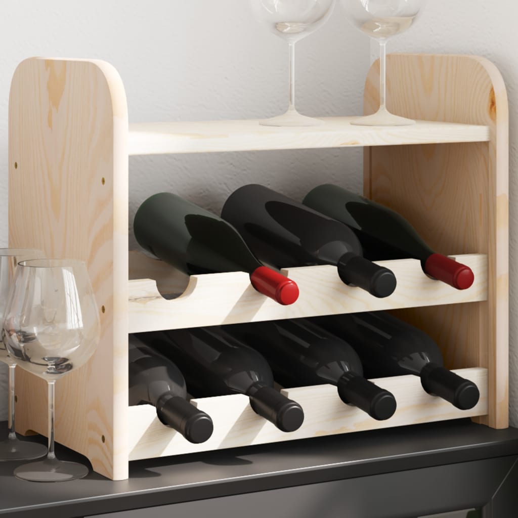 Wine Rack 43X25X37 Cm Solid Wood Pine