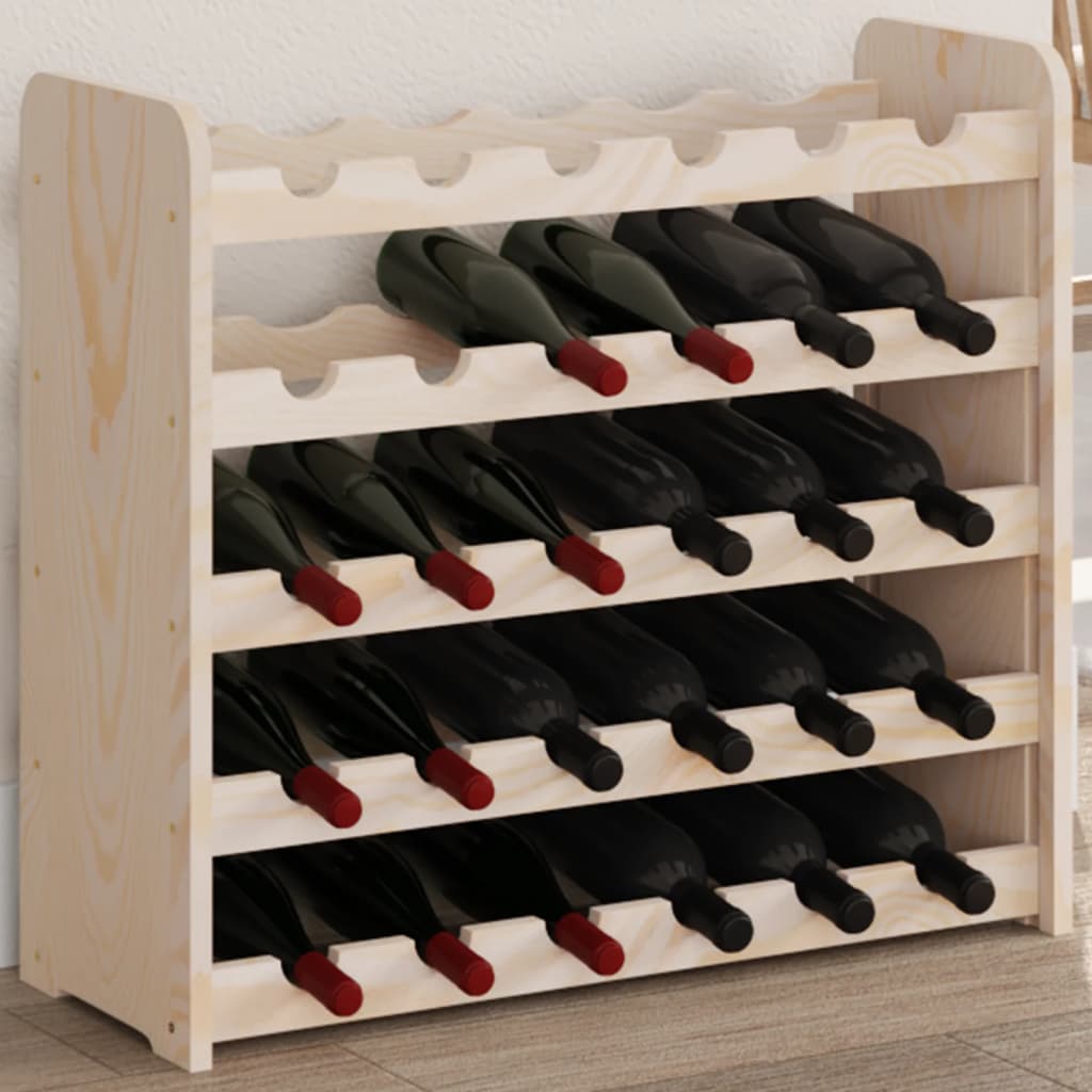 Wine Rack 43X25X37 Cm Solid Wood Pine