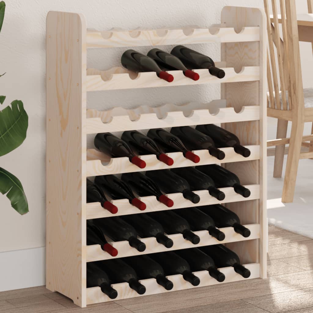 Wine Rack 43X25X37 Cm Solid Wood Pine