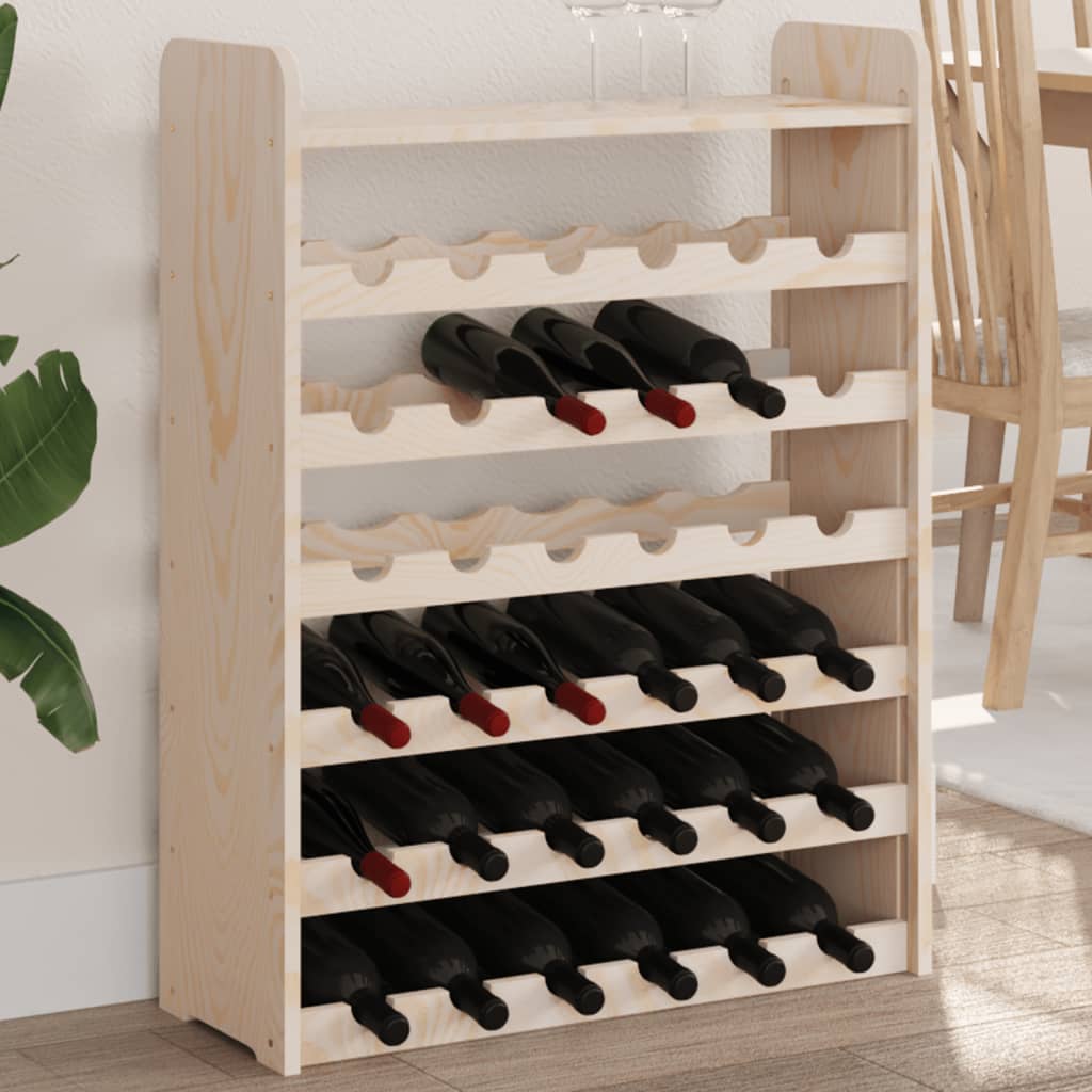 Wine Rack 43X25X37 Cm Solid Wood Pine