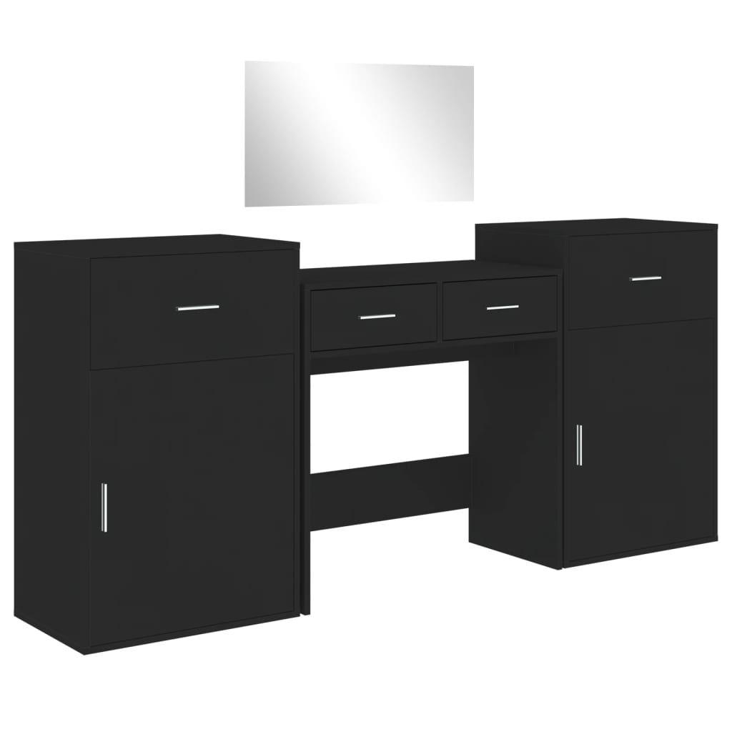 4 Piece Dressing Table Set Engineered Wood
