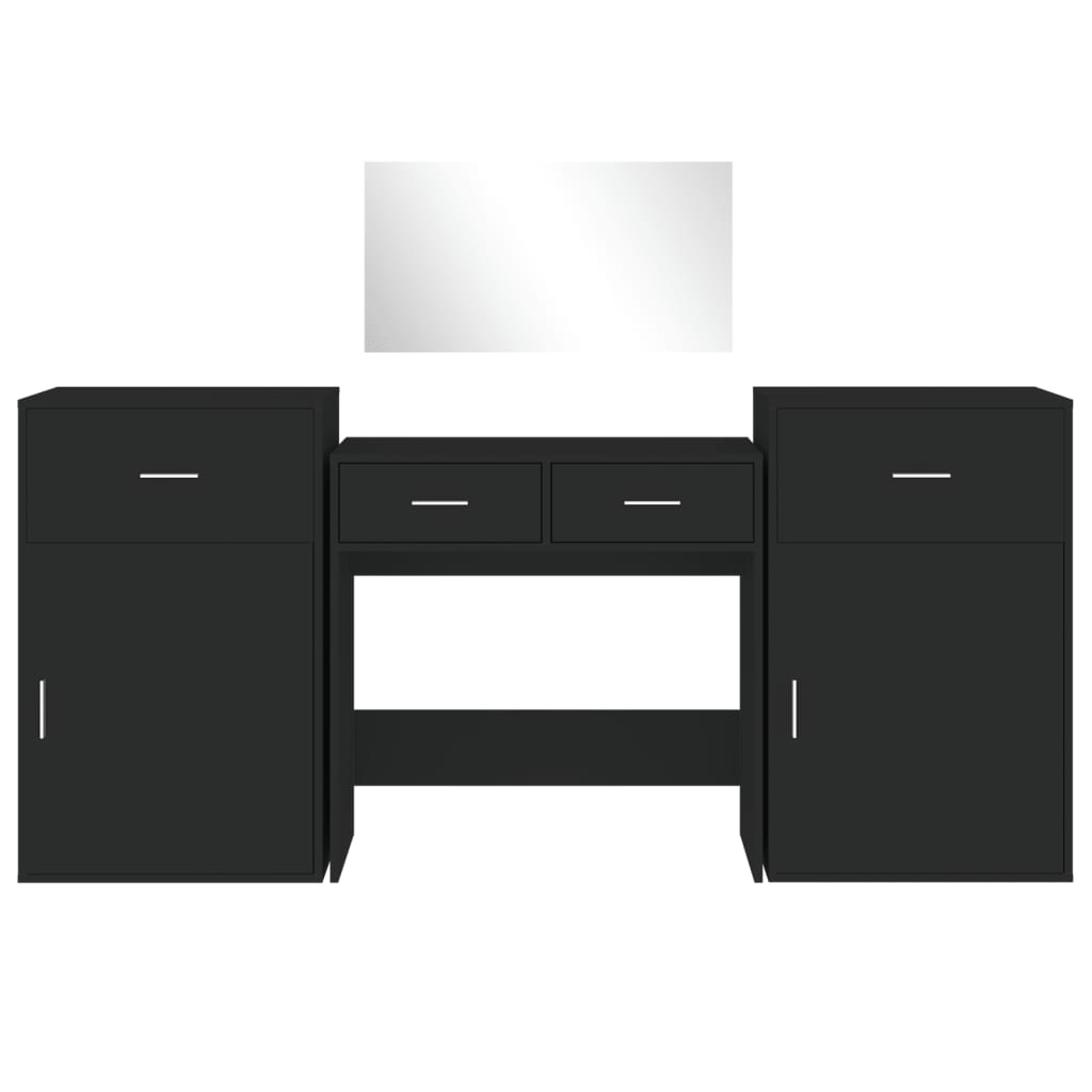 4 Piece Dressing Table Set Engineered Wood