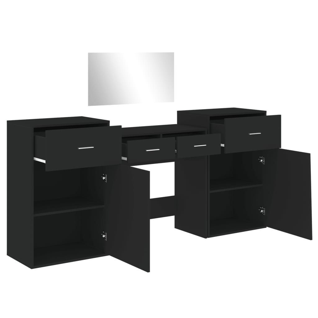 4 Piece Dressing Table Set Engineered Wood