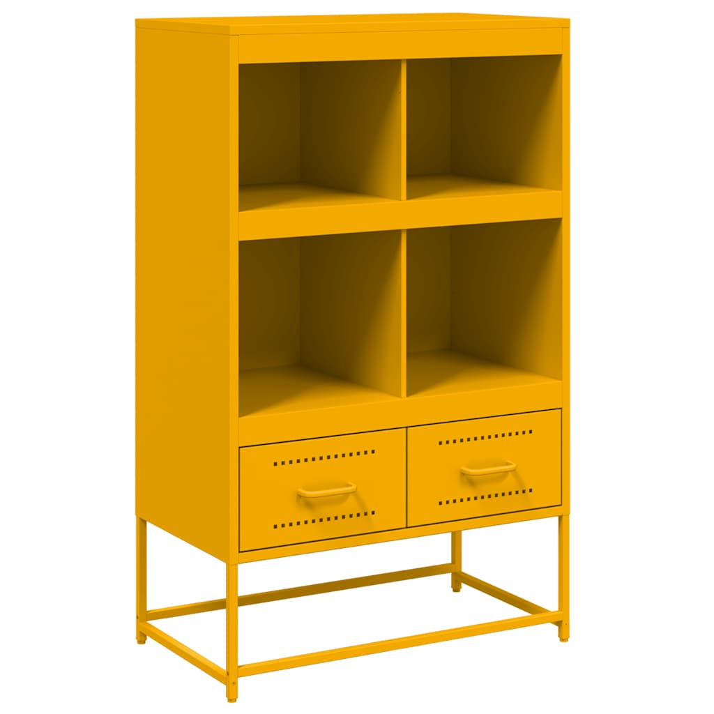 Highboard Mustard 68.5X39X111.5 Cm Steel