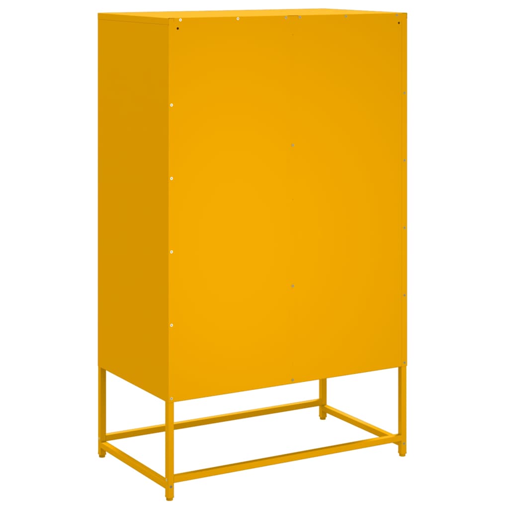 Highboard Mustard 68.5X39X111.5 Cm Steel