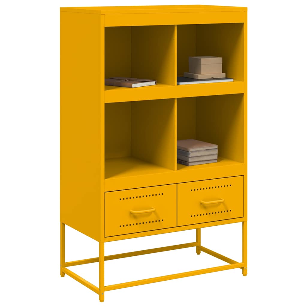 Highboard Mustard 68.5X39X111.5 Cm Steel