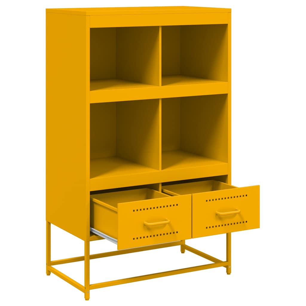 Highboard Mustard 68.5X39X111.5 Cm Steel