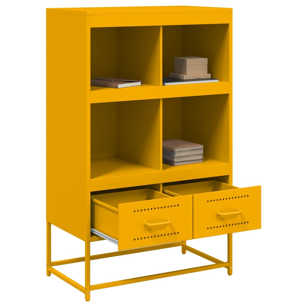 Highboard Mustard 68.5X39X111.5 Cm Steel