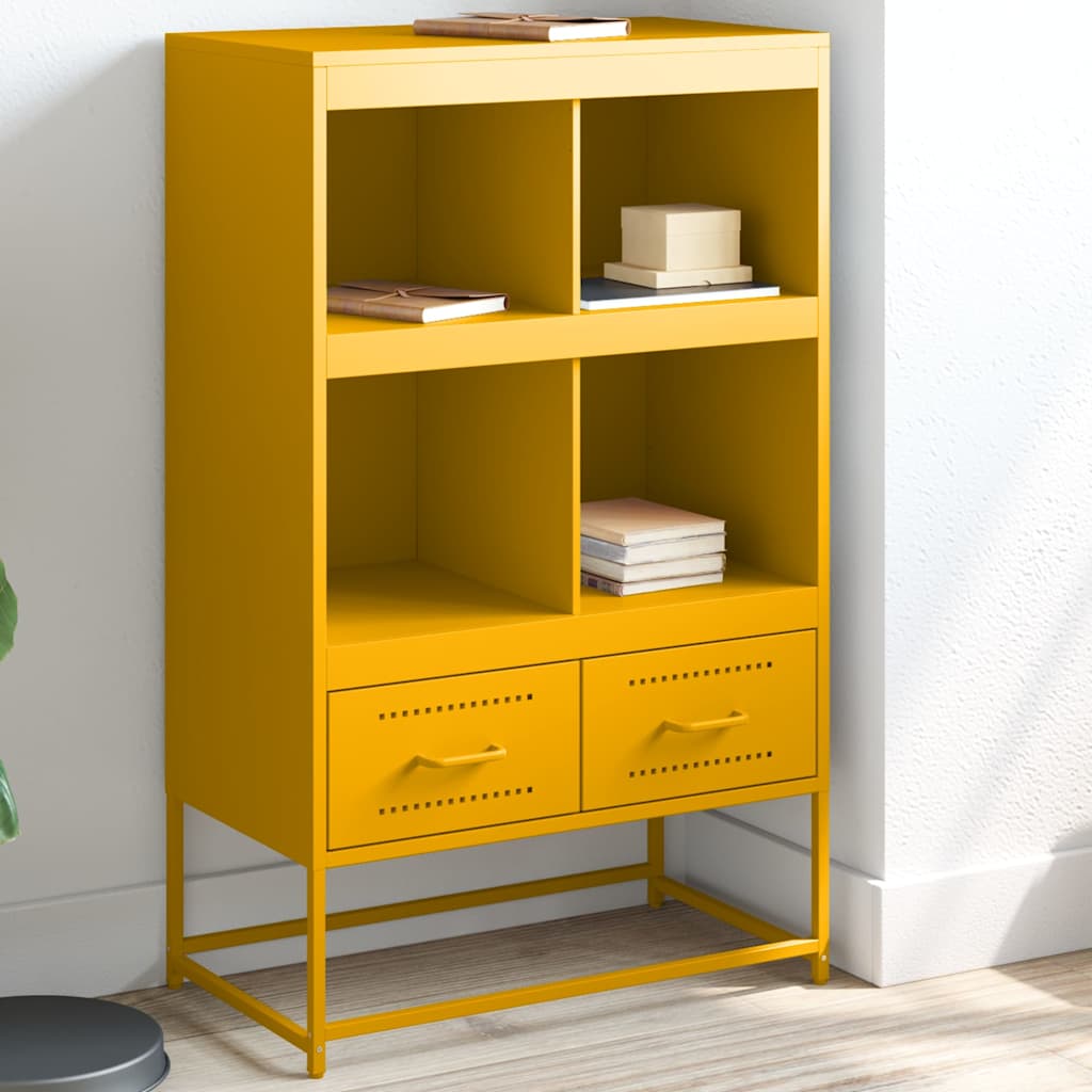 Highboard Mustard 68.5X39X111.5 Cm Steel