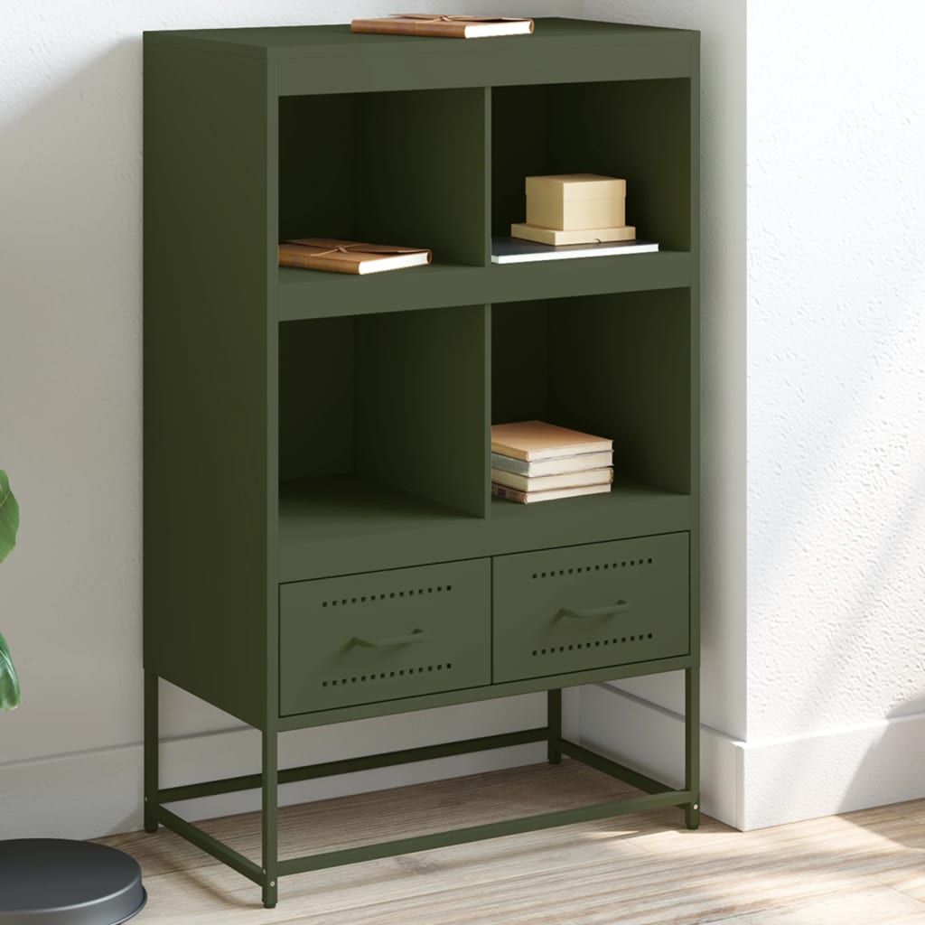 Highboard Mustard 68.5X39X111.5 Cm Steel