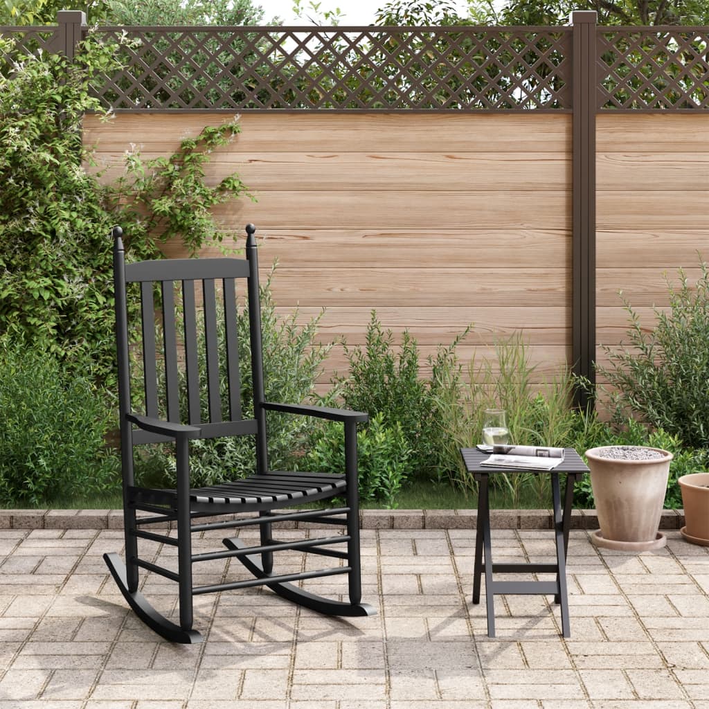 Rocking Chair With Foldable Table Solid Wood Poplar