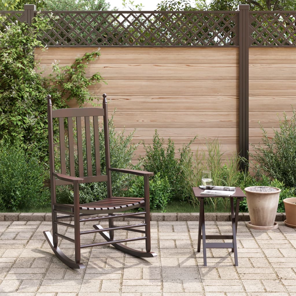 Rocking Chair With Foldable Table Solid Wood Poplar