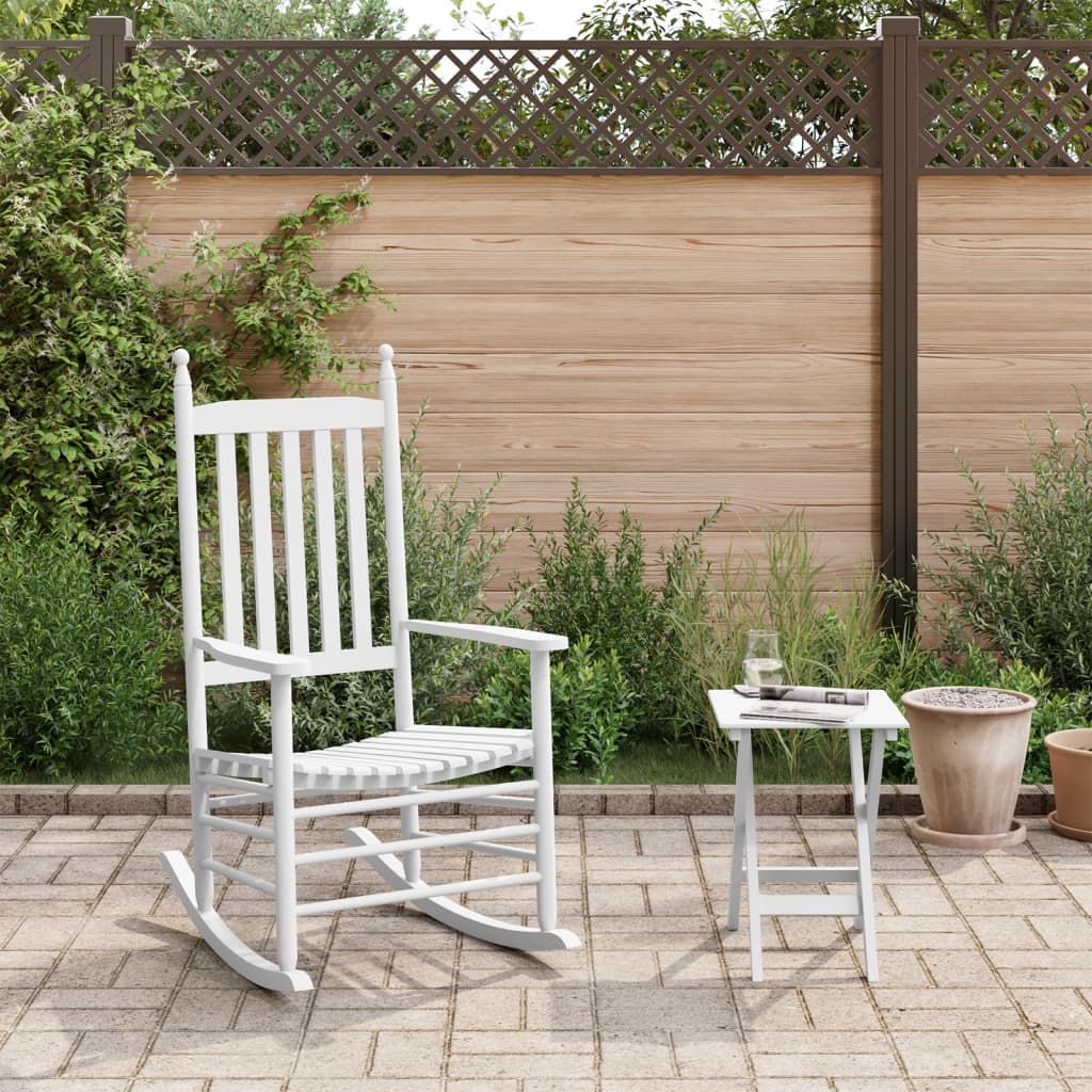 Rocking Chair With Foldable Table Solid Wood Poplar