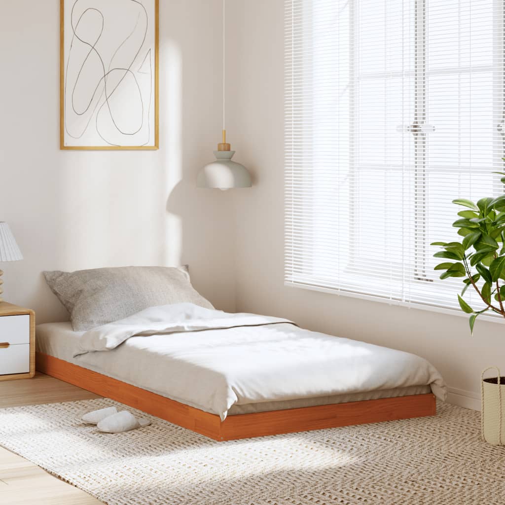 Bed Frame Without Mattress Double Solid Wood Pine
