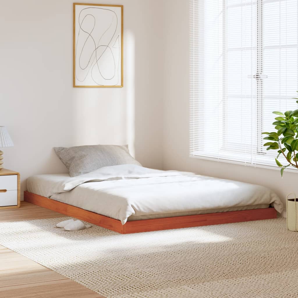 Bed Frame Without Mattress Double Solid Wood Pine