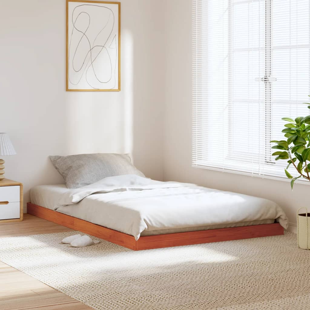 Bed Frame Without Mattress Double Solid Wood Pine
