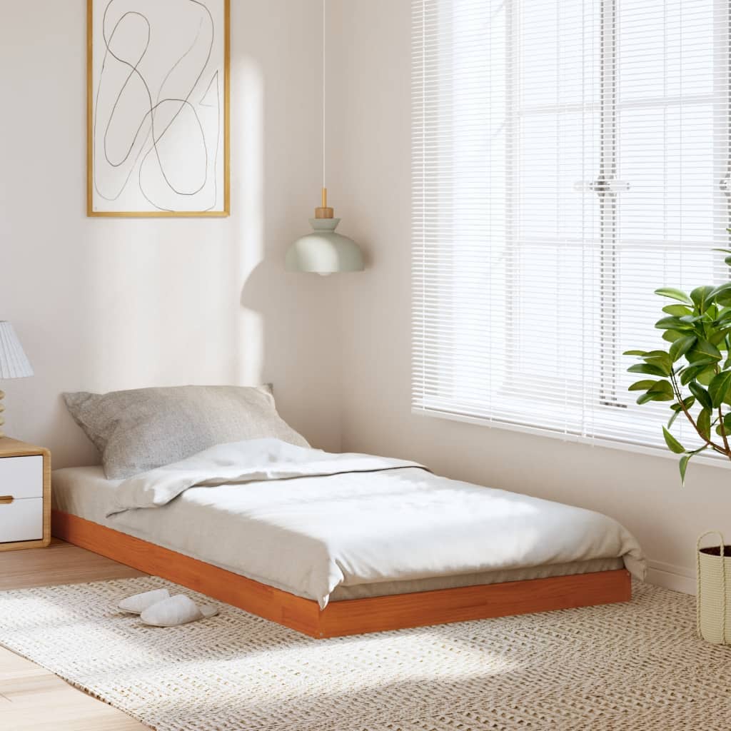 Bed Frame Without Mattress Double Solid Wood Pine