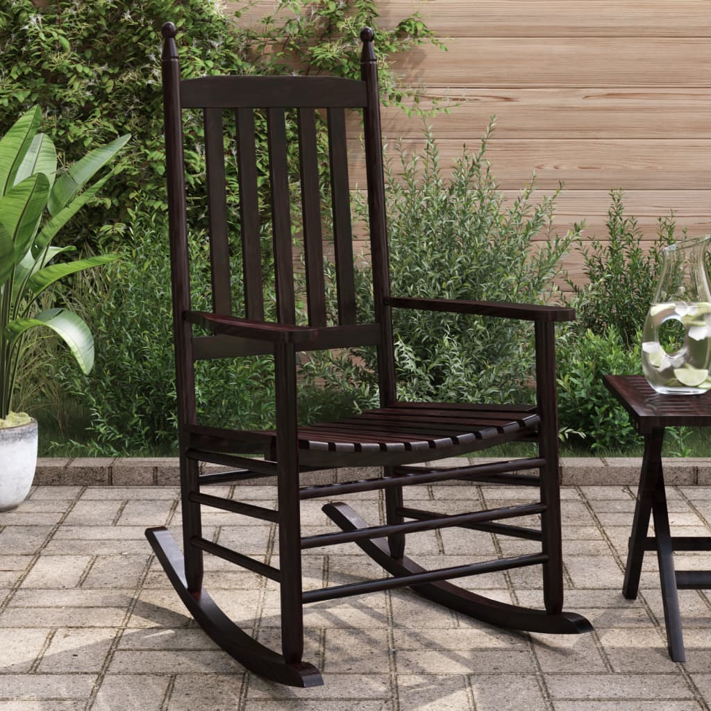 Rocking Chair With Foldable Table Solid Wood Poplar