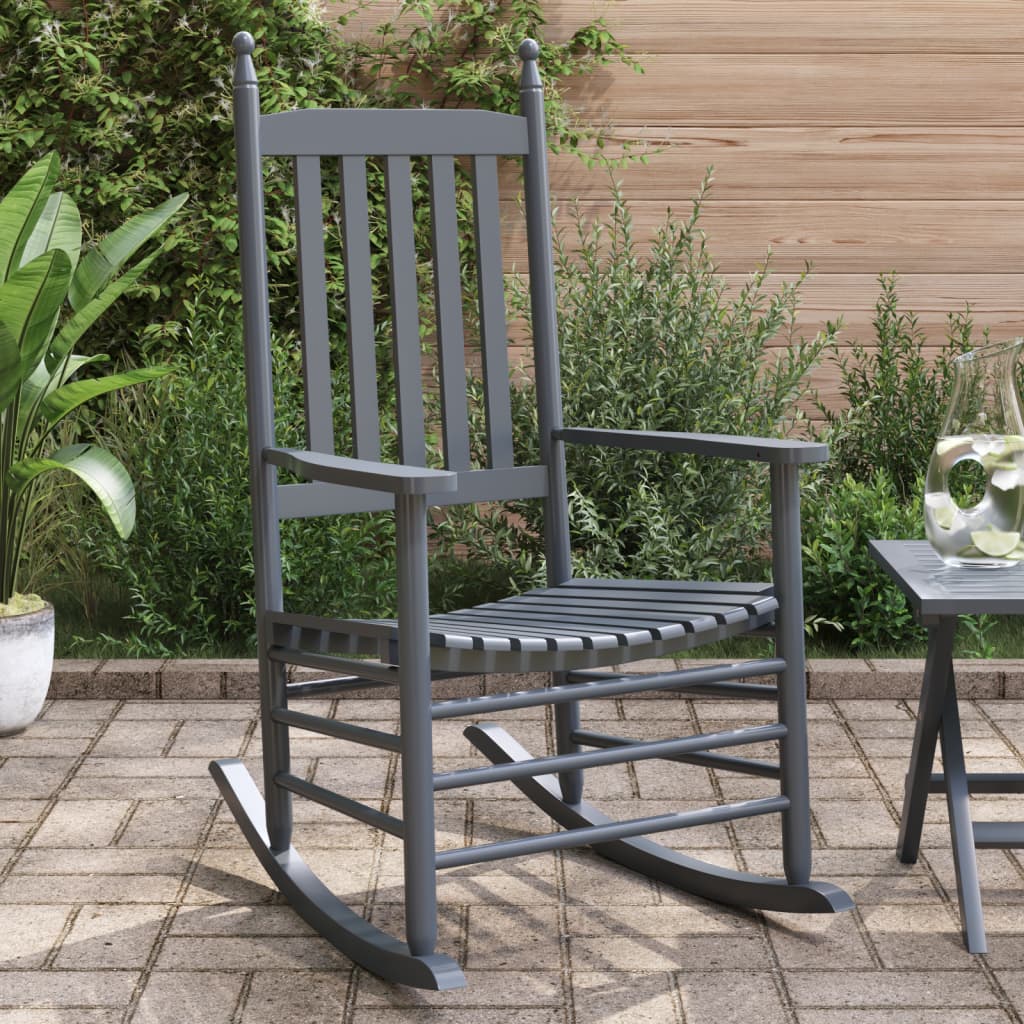 Rocking Chair With Foldable Table Solid Wood Poplar