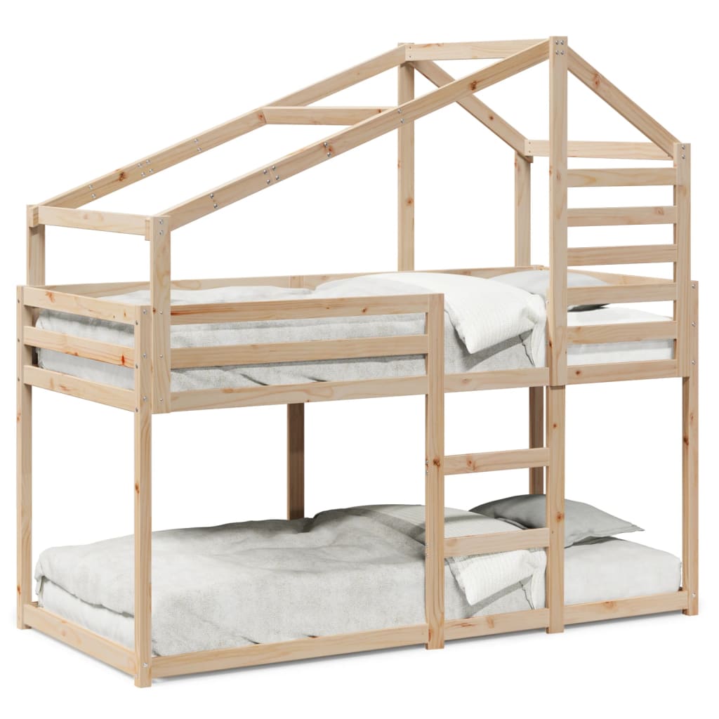 Bunk Bed Without Mattress Small Single Solid Wood Pine