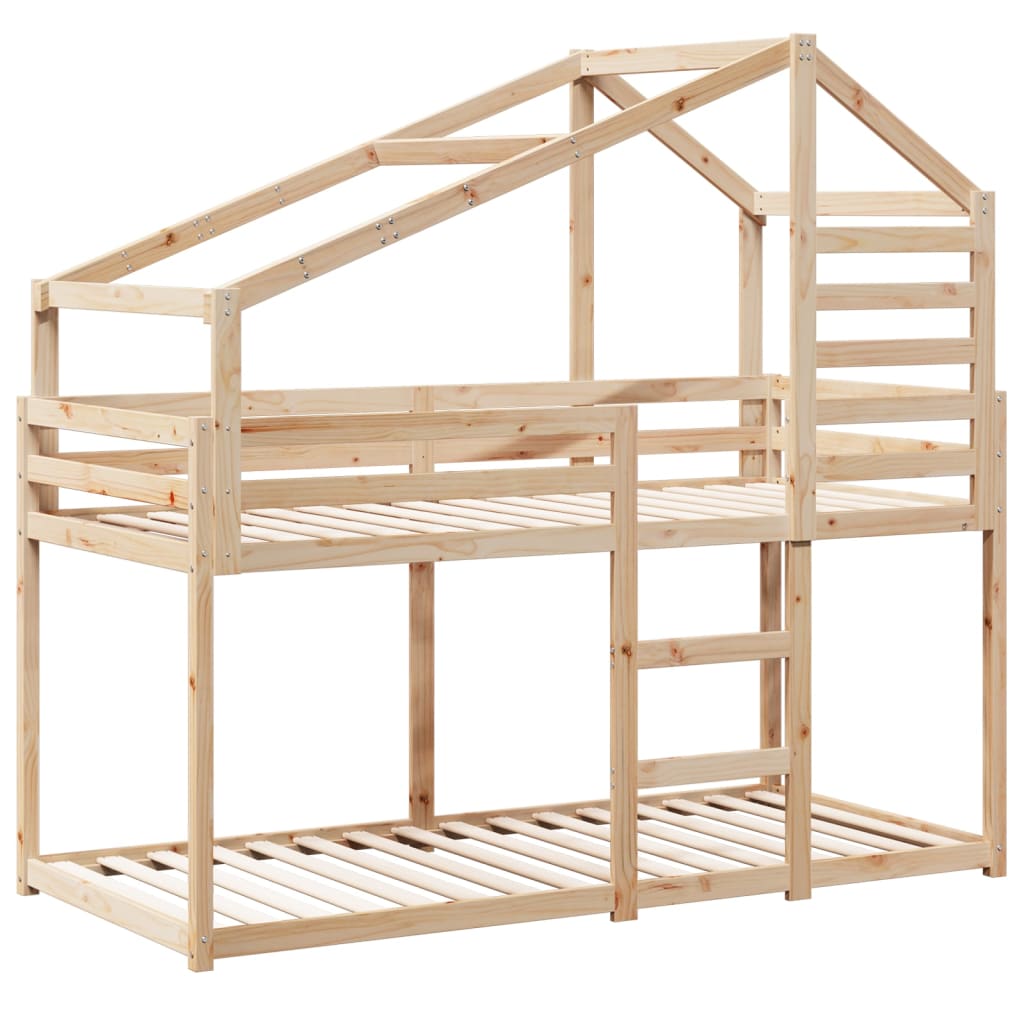 Bunk Bed Without Mattress Small Single Solid Wood Pine