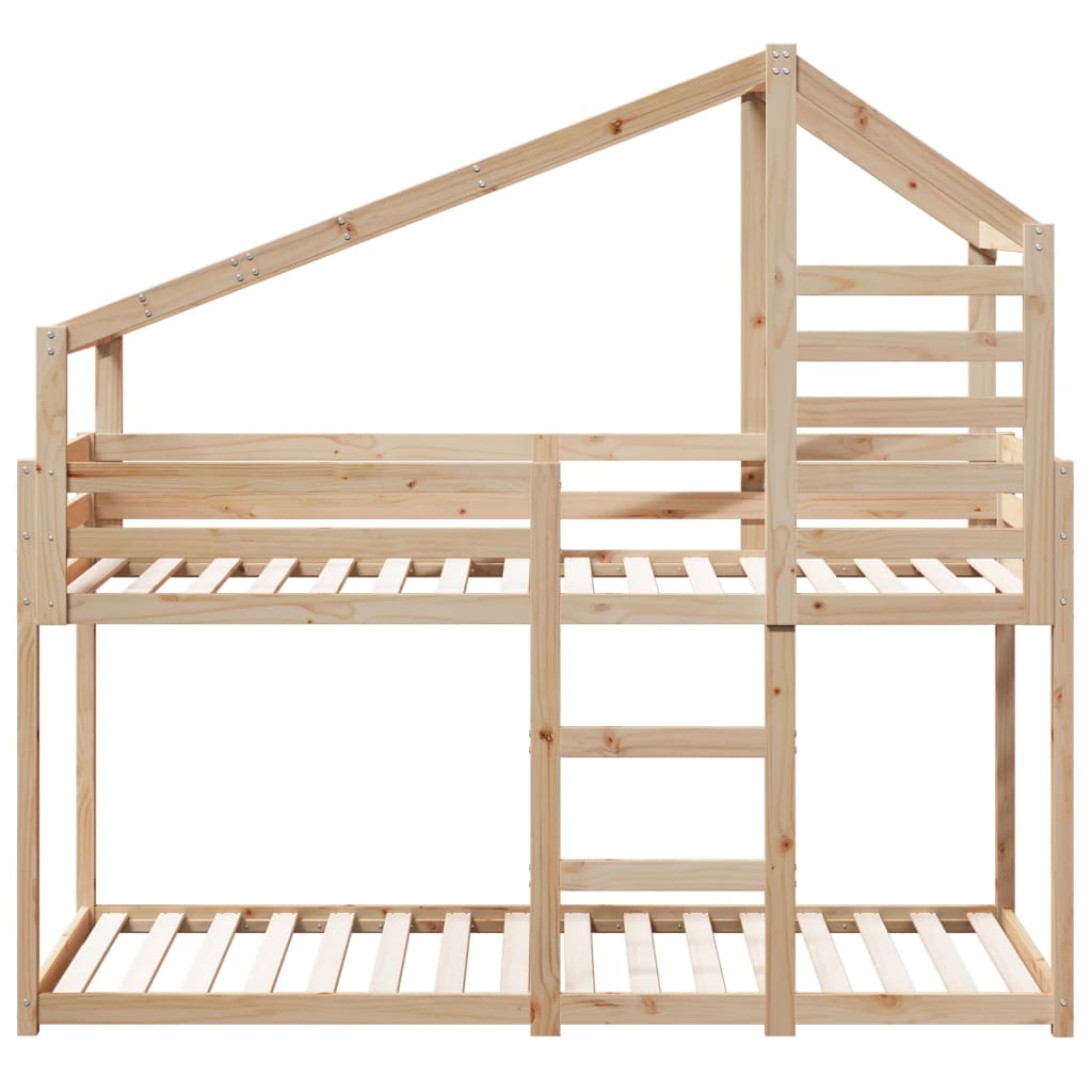 Bunk Bed Without Mattress Small Single Solid Wood Pine