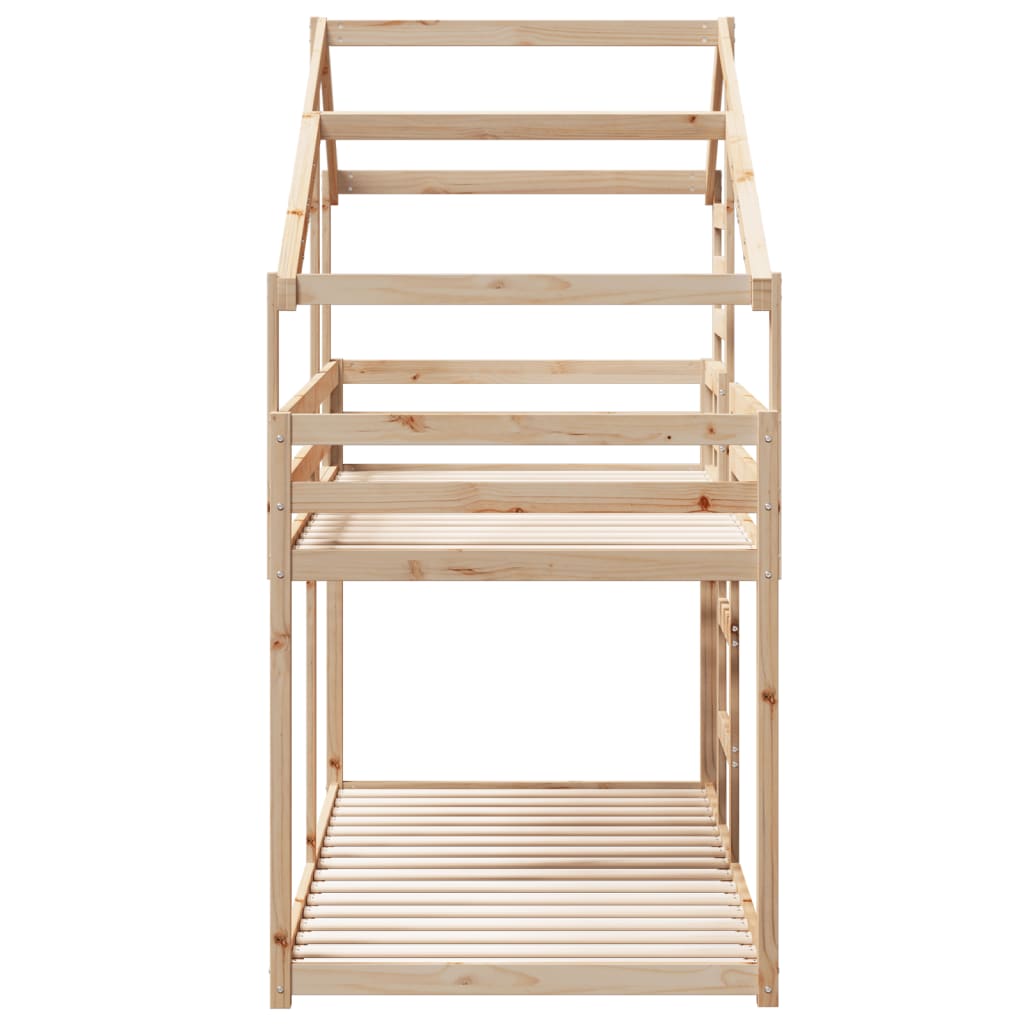 Bunk Bed Without Mattress Small Single Solid Wood Pine