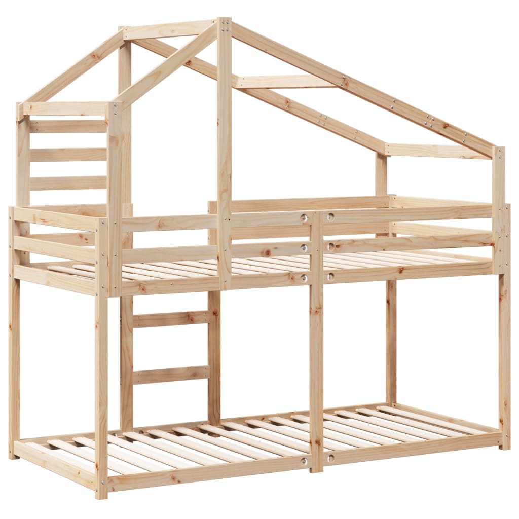 Bunk Bed Without Mattress Small Single Solid Wood Pine