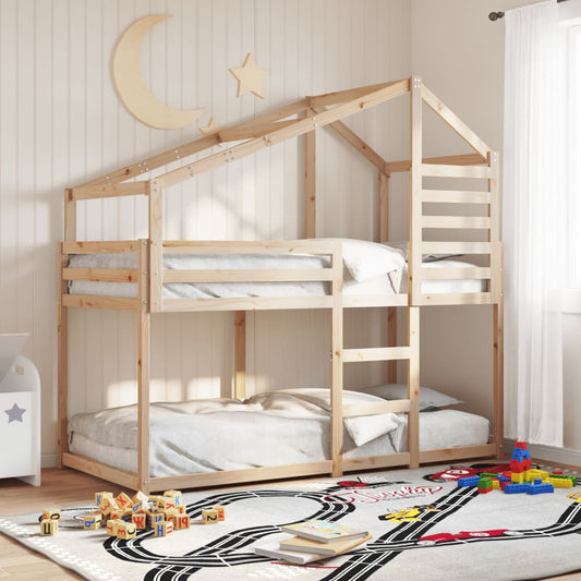 Bunk Bed Without Mattress Small Single Solid Wood Pine