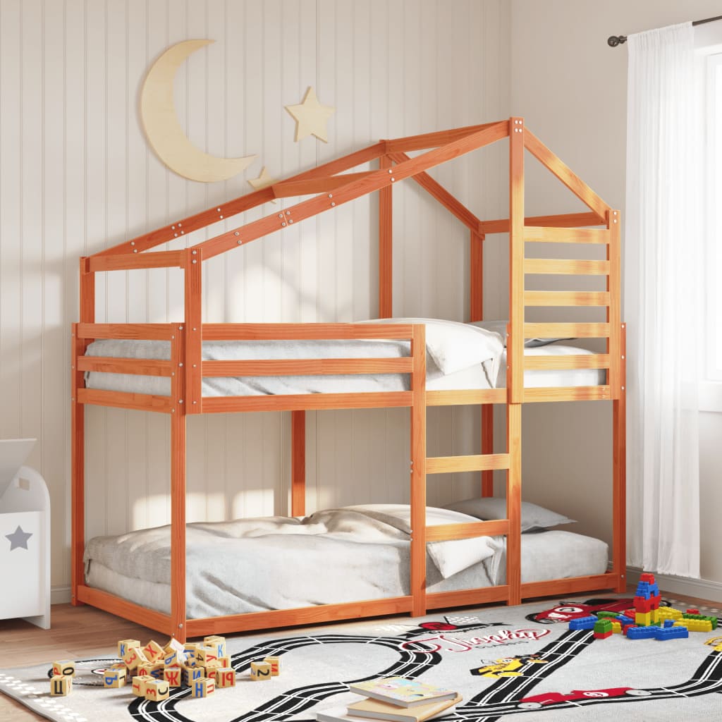 Bunk Bed Without Mattress Small Single Solid Wood Pine