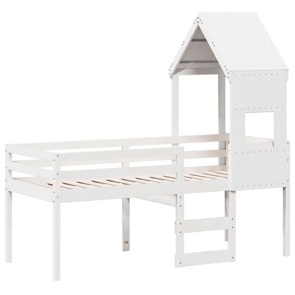 High Sleeper Bed Without Mattress Small Single Solid Wood Pine