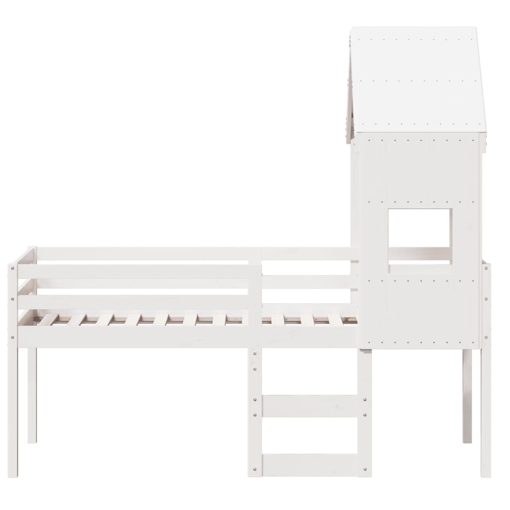 High Sleeper Bed Without Mattress Small Single Solid Wood Pine