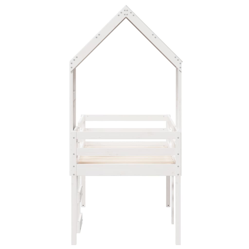 High Sleeper Bed Without Mattress Small Single Solid Wood Pine