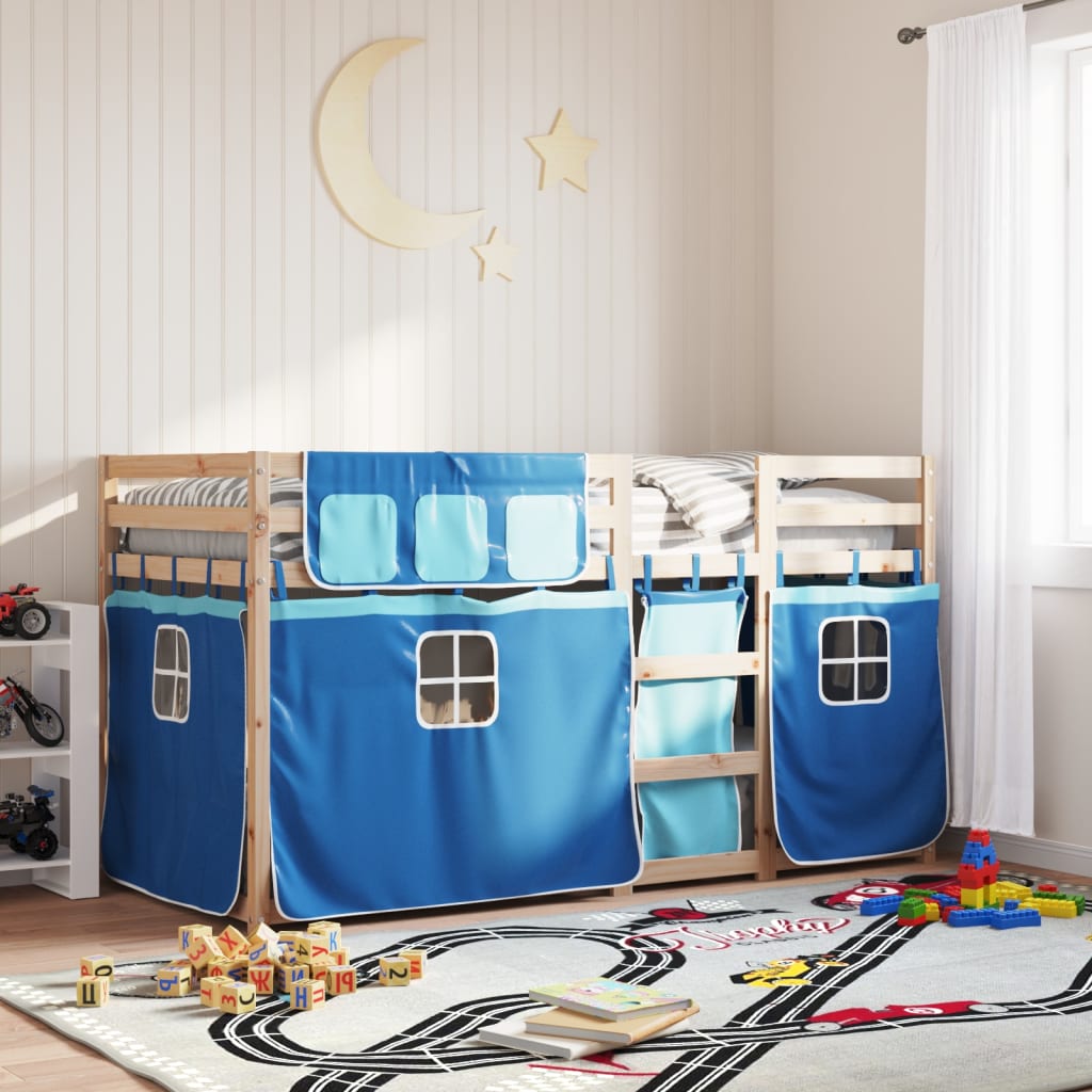 Bunk Bed Without Mattress White& Single Solid Wood Pine