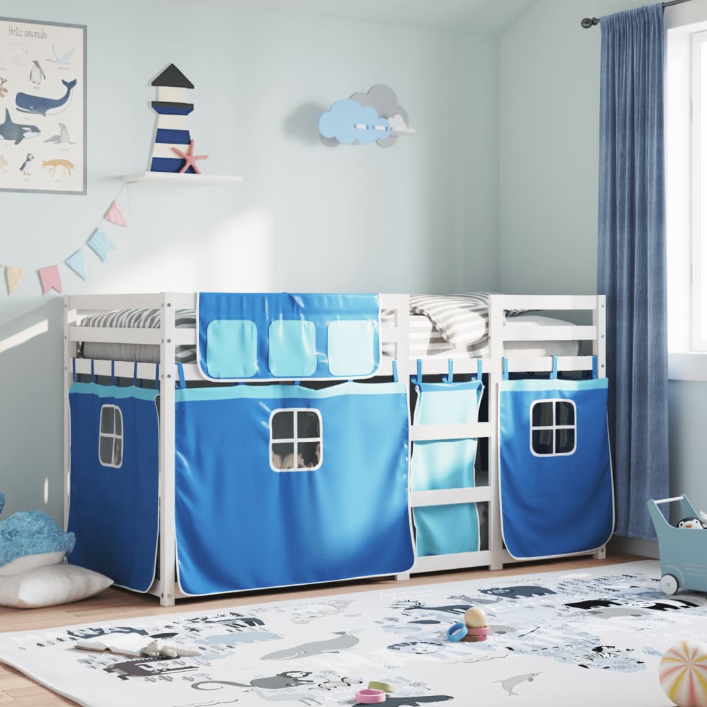 Bunk Bed Without Mattress White& Single Solid Wood Pine