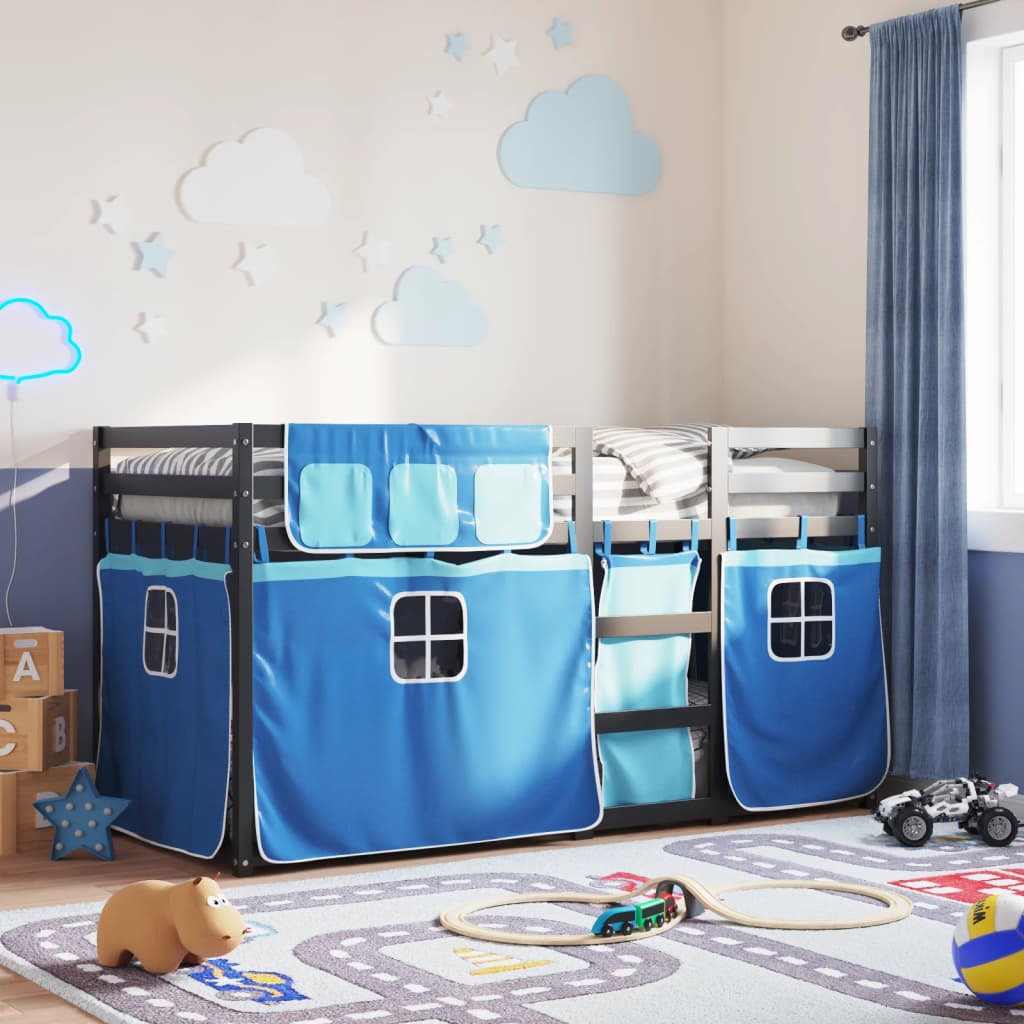 Bunk Bed Without Mattress White& Single Solid Wood Pine