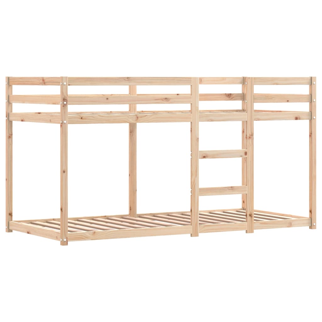 Bunk Bed Without Mattress White& Single Solid Wood Pine