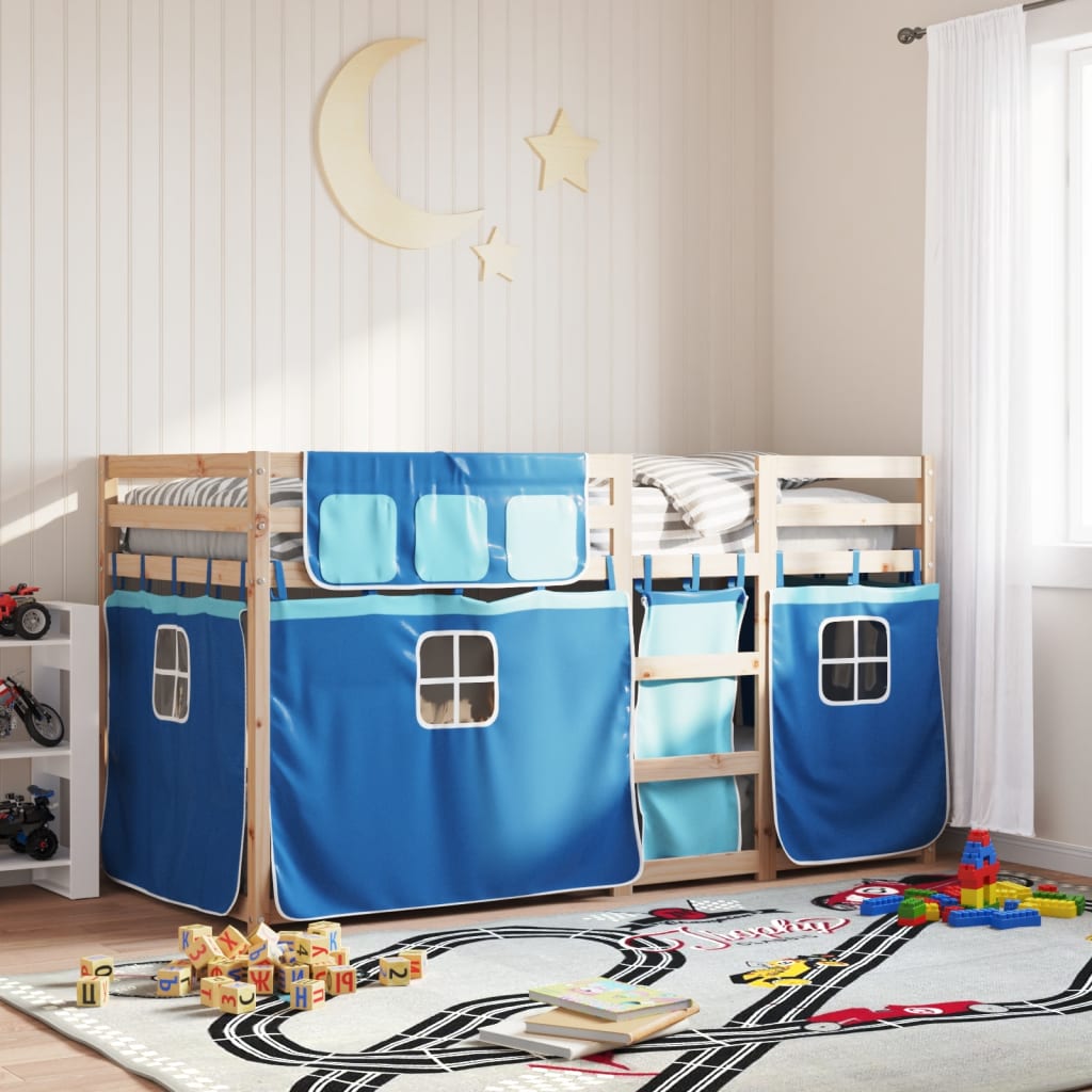 Bunk Bed Without Mattress White& Single Solid Wood Pine