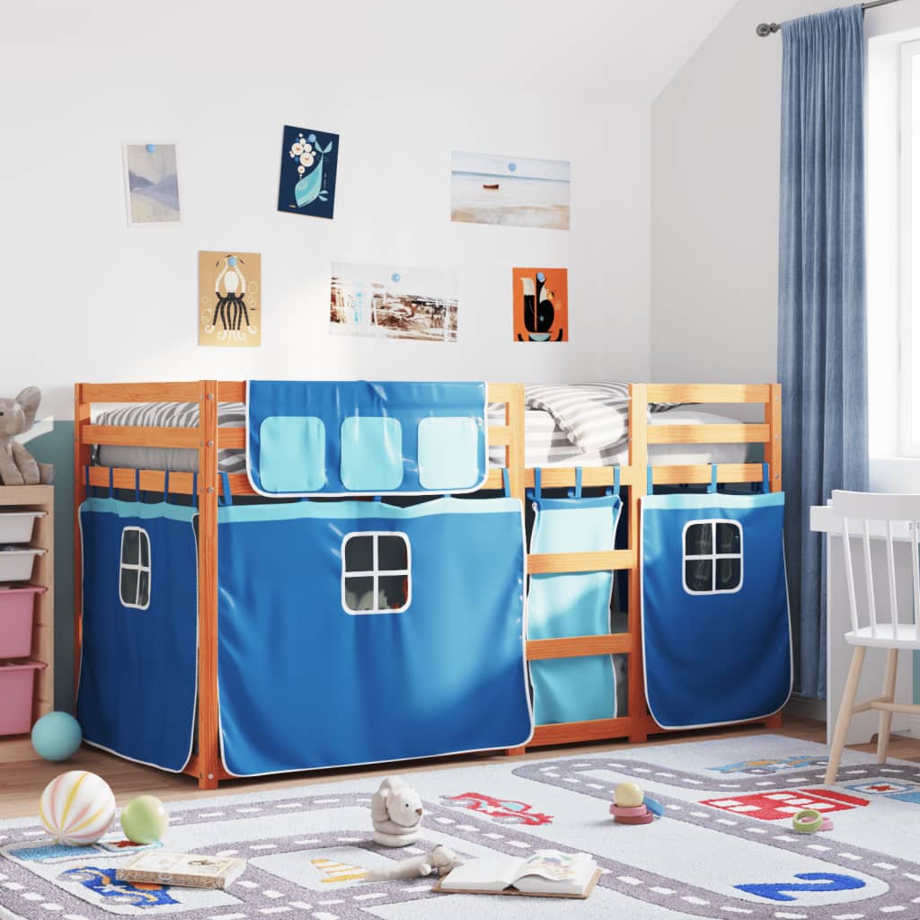 Bunk Bed Without Mattress White& Single Solid Wood Pine