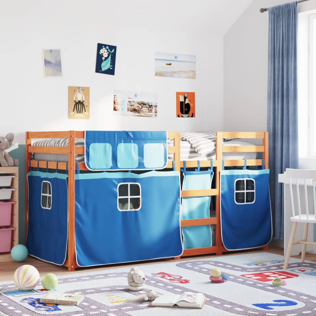 Bunk Bed Without Mattress White& Single Solid Wood Pine