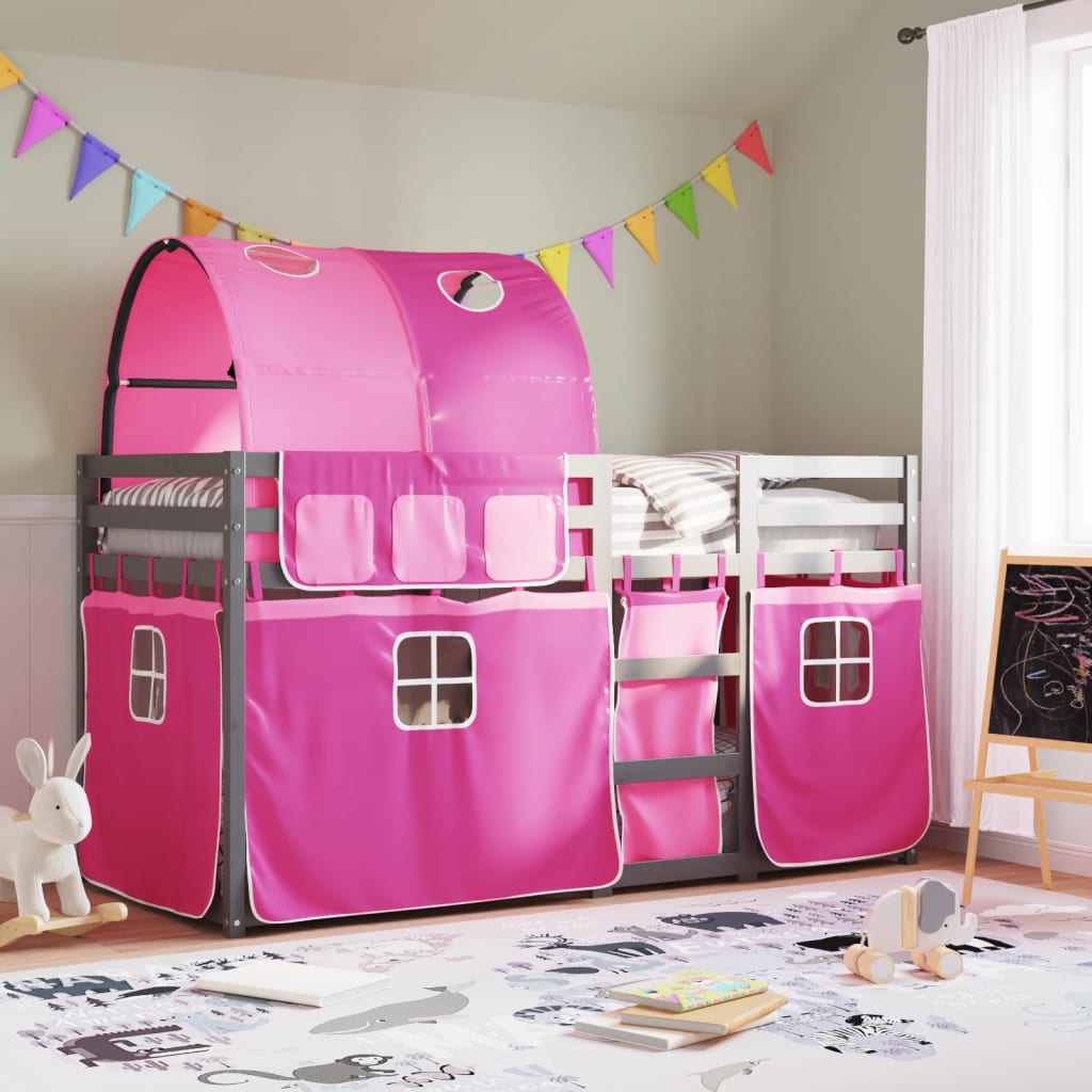 Bunk Bed Without Mattress White& Small Single Solid Wood Pine