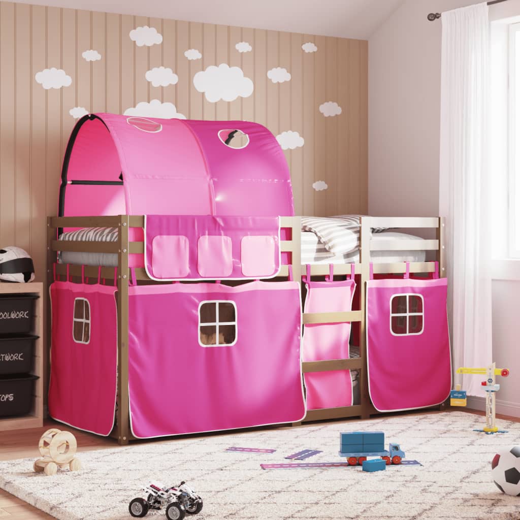 Bunk Bed Without Mattress White& Small Single Solid Wood Pine