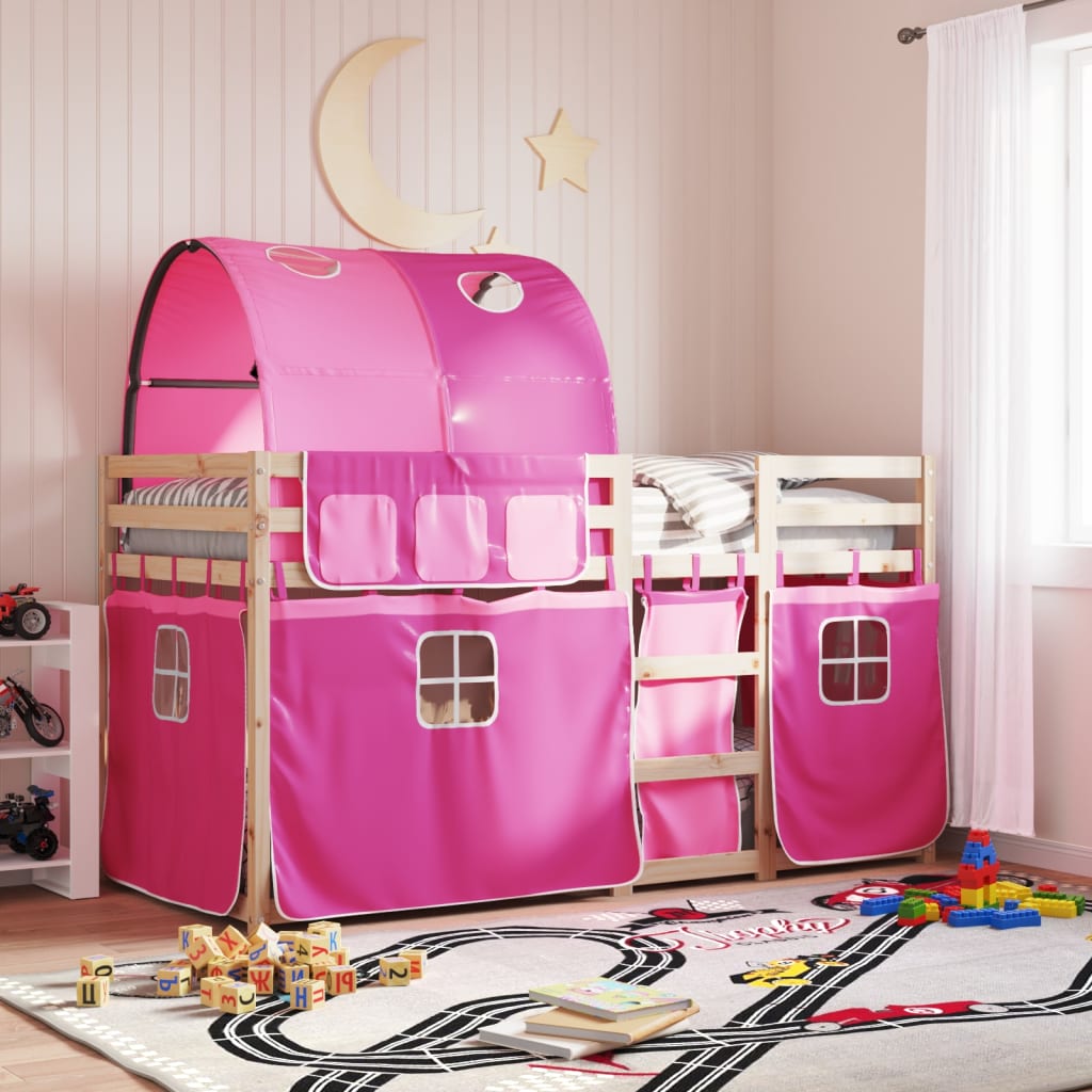 Bunk Bed Without Mattress White& Small Single Solid Wood Pine