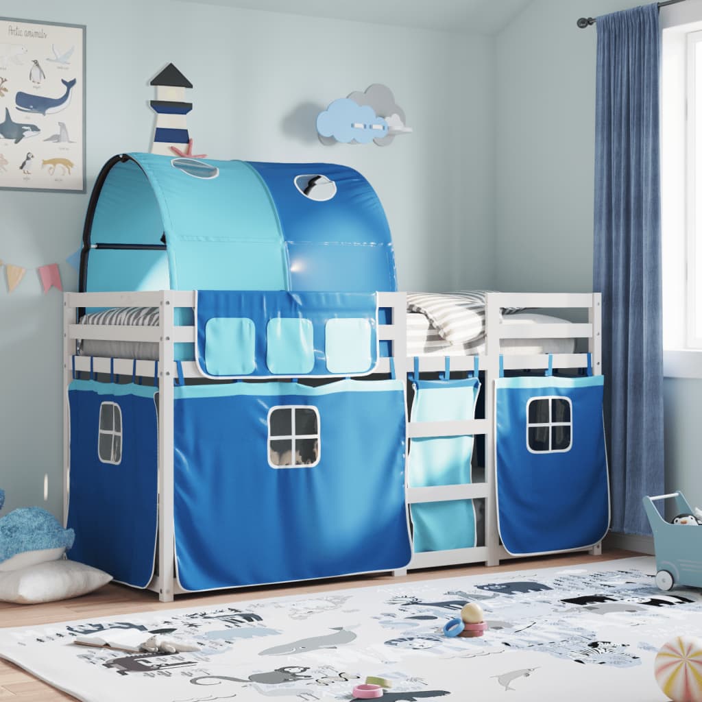 Bunk Bed Without Mattress White& Small Single Solid Wood Pine